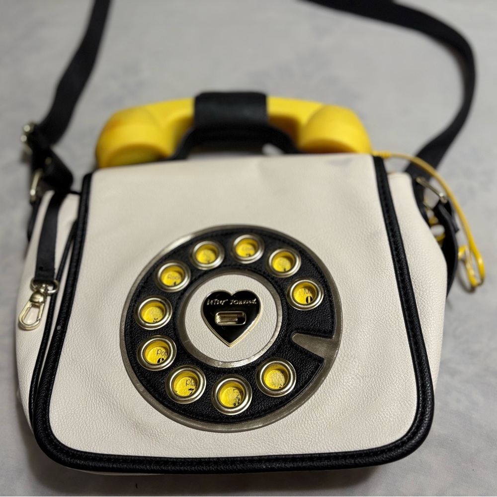 Betsey Johnson White and Yellow Crossbody Bag - Picture 2 of 10